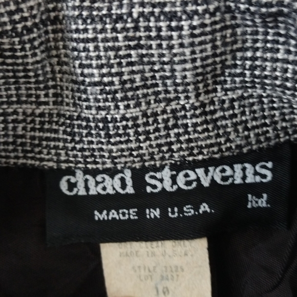 Vintage Chad Stevens Oversized 80's Plaid Blazer - Picture 3 of 4